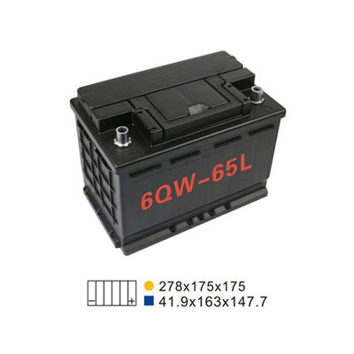 640A 74AH 6 Qw 65Hの鉛酸停止開始のカー・バッテリー再充電可能な274*175*190mm